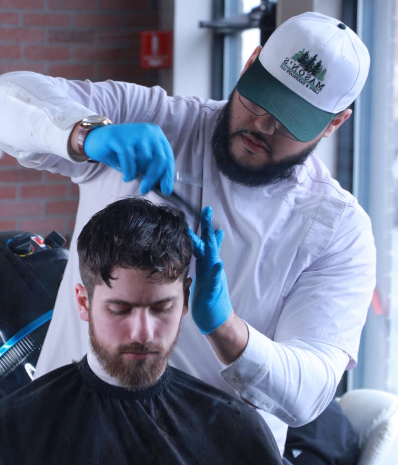 gilbert-vargas-haircut Gilbert Vargas giving a haircut